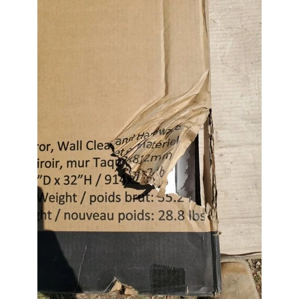 Avanity Mirror White Beveled 36